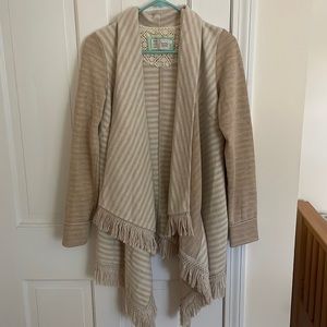 Saturday Sunday cozy fringed shawl